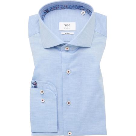 ETERNA 1863 Overhemd blauw, Effen