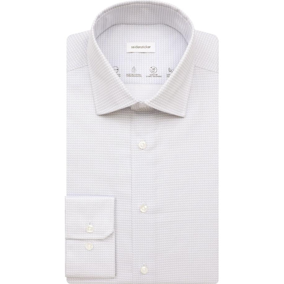 Seidensticker Overhemd lichtblauw, Bedrukt Blauw