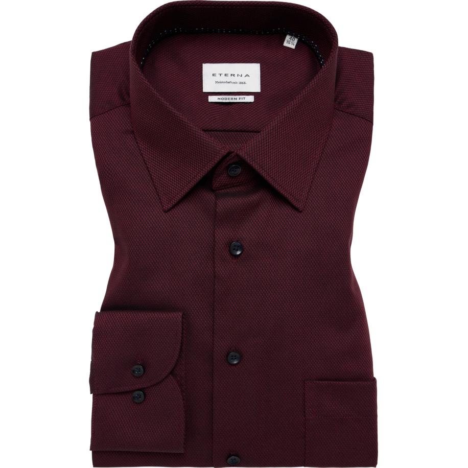ETERNA Overhemd ML6 (vanaf 68 CM) donkerrood Rood