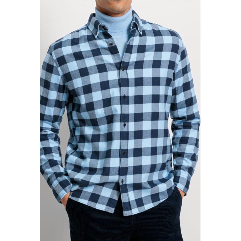 OLYMP Casual Overhemd blauw, Ruit Blauw
