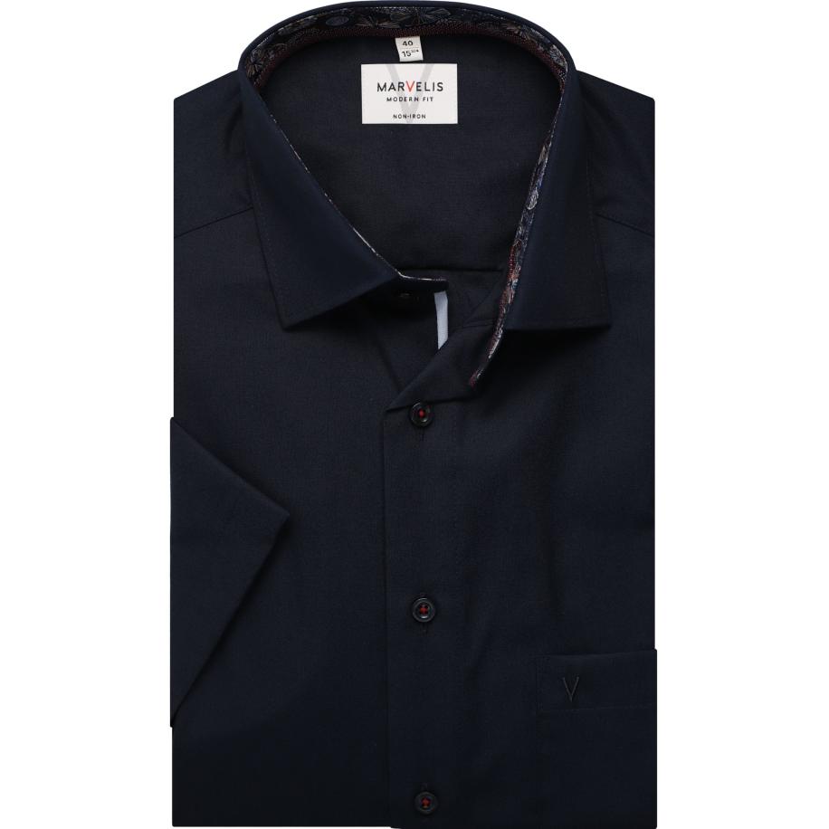 Marvelis Overhemd Korte mouw marine Blauw