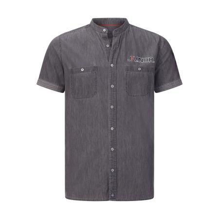 Jan Vanderstorm Overhemd Korte mouw grijs