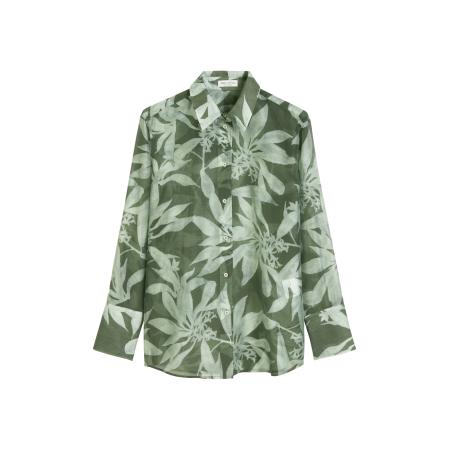 Marc O'Polo Marc OPolo Blouse donkergroen / wit