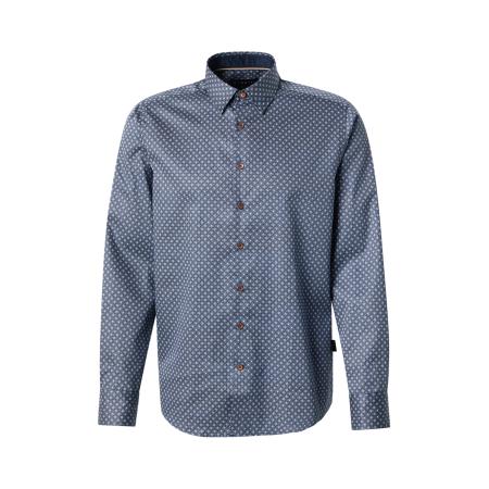 Bugatti bugatti Overhemd marine / lichtblauw / oranje