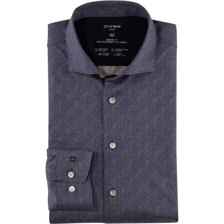 OLYMP Luxor 24/Seven Jersey shirt marine, Bedrukt