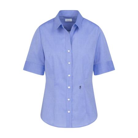 Seidensticker Dames Overhemd middenblauw, Effen