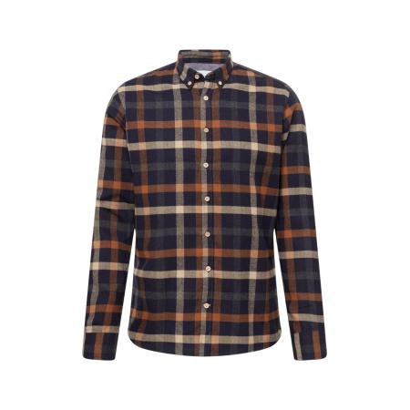 Kronstadt Kronstadt Overhemd Dean beige / navy / bruin / cappuccino