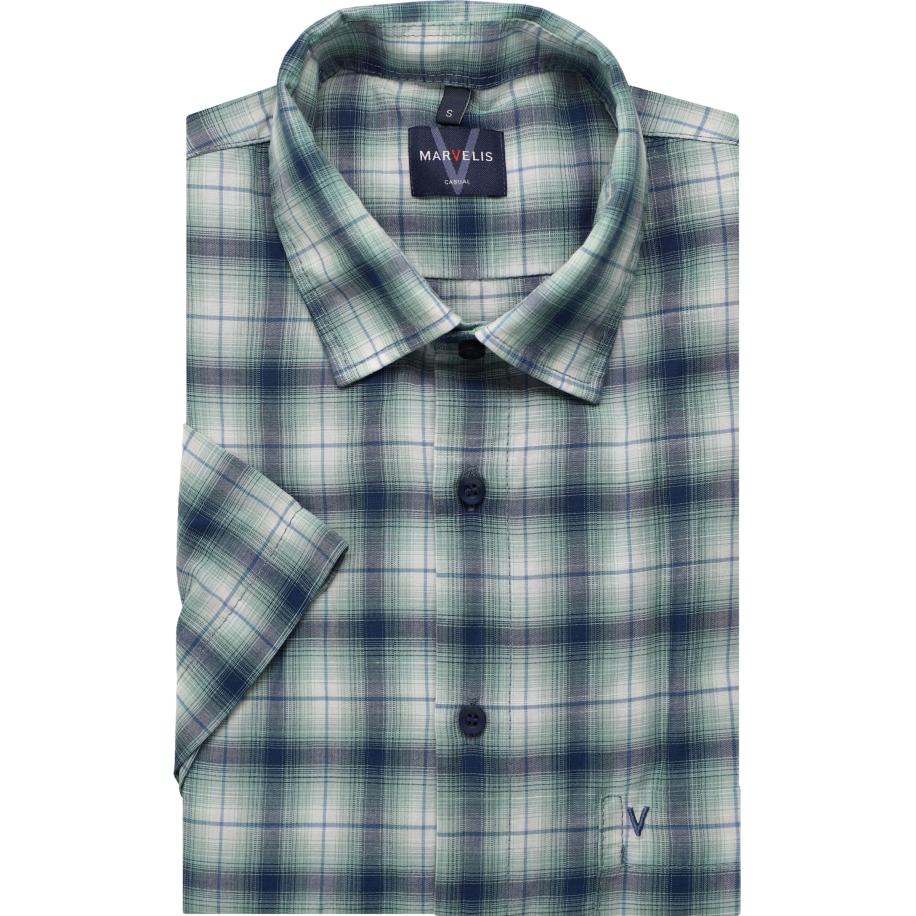 Marvelis Casual Overhemd Korte mouw groen Groen