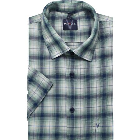 Marvelis Casual Overhemd Korte mouw groen