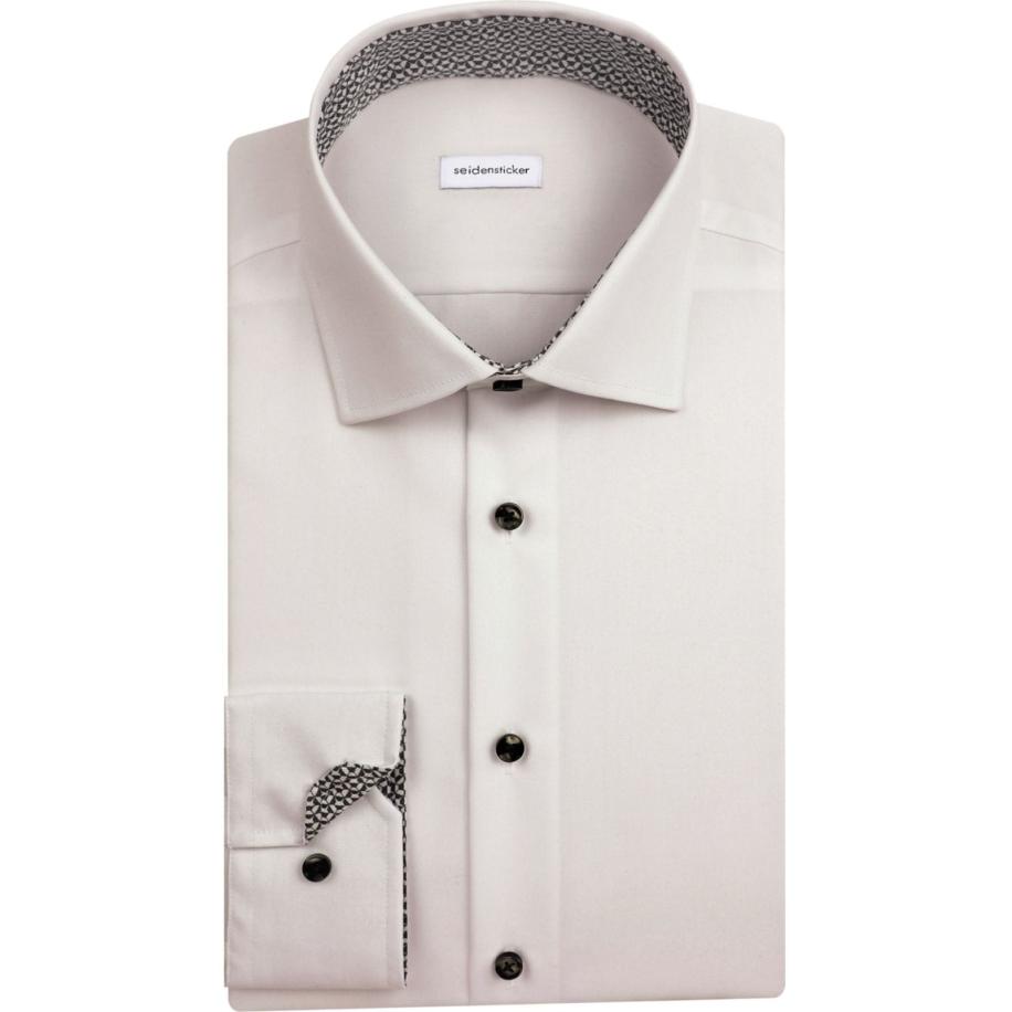 Seidensticker Overhemd wit, Effen Wit