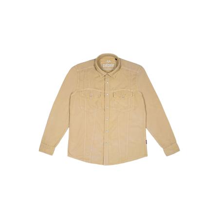 Checker Overhemd Dynasty Cord beige