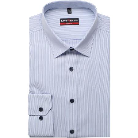 Marvelis Overhemd blauw, Gestreept