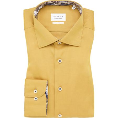 ETERNA Cover Shirt Overhemd geel, Effen