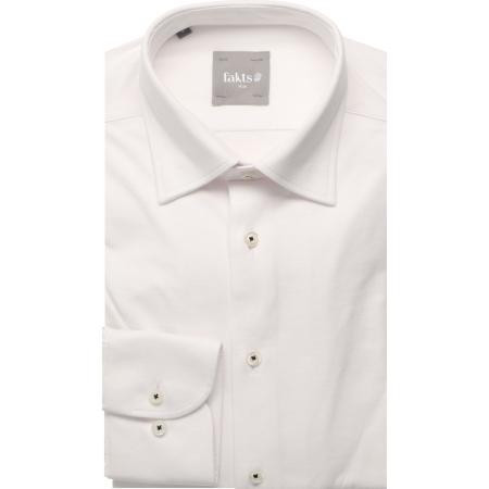 fakts Leisure Jersey shirt wit, Effen