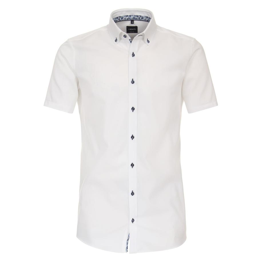 Venti Overhemd Korte mouw wit Wit