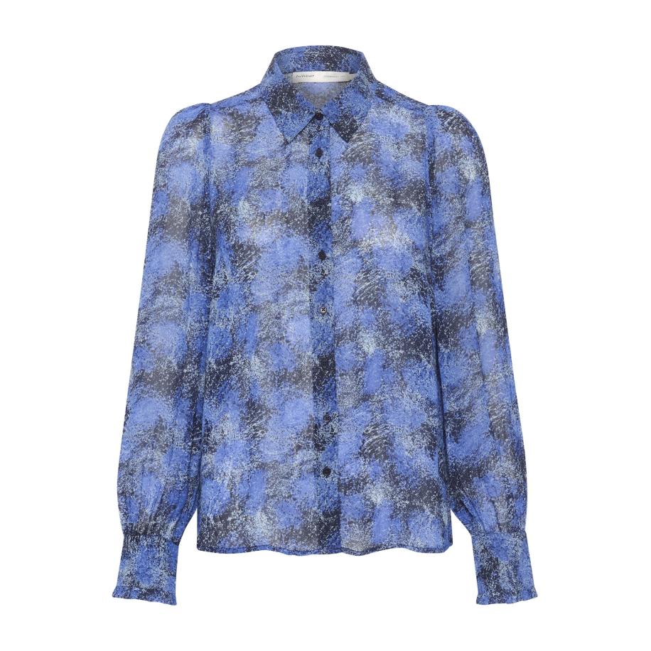InWear InWear Blouse Davila azuur / donkerblauw / wit -