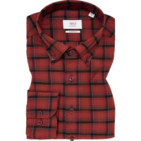 ETERNA 1863 Flanellen Overhemd, Ruit