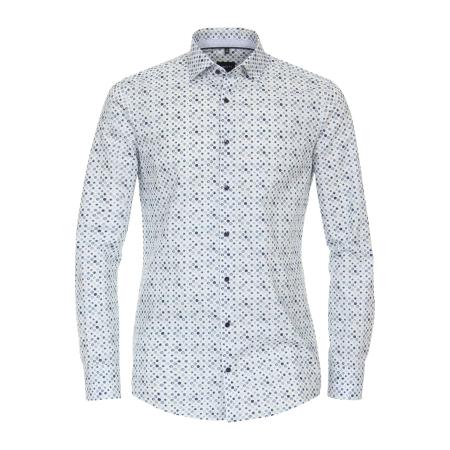 Venti Overhemd blauw, Bedrukt