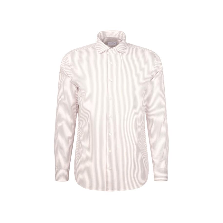 Seidensticker SEIDENSTICKER Overhemd Schwarze Rose beige / wit -