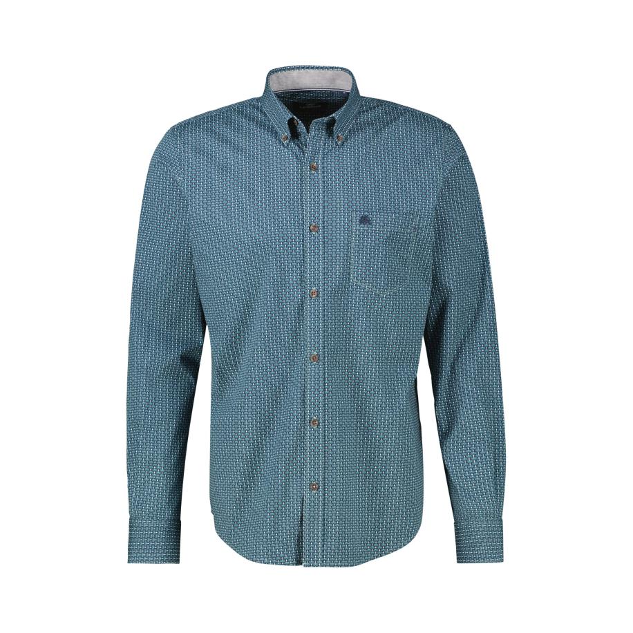 Lerros LERROS Overhemd blauw / navy / wit -