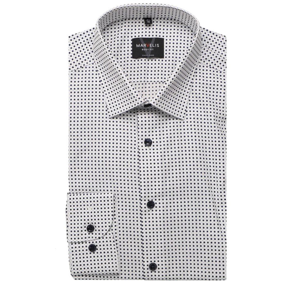 Marvelis Overhemd blauw, Bedrukt Blauw