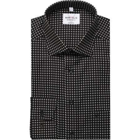 Marvelis Overhemd zwart, Bedrukt