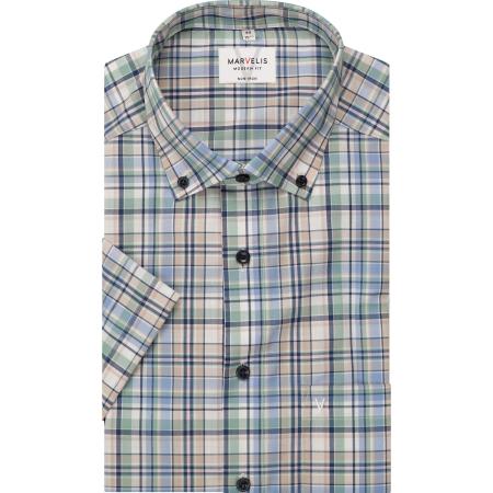 Marvelis Overhemd Korte mouw groen
