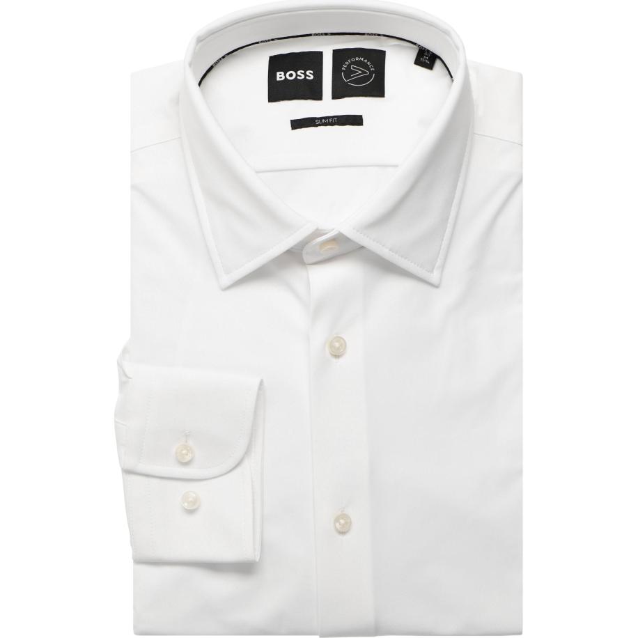 BOSS Overhemd wit, Effen Wit