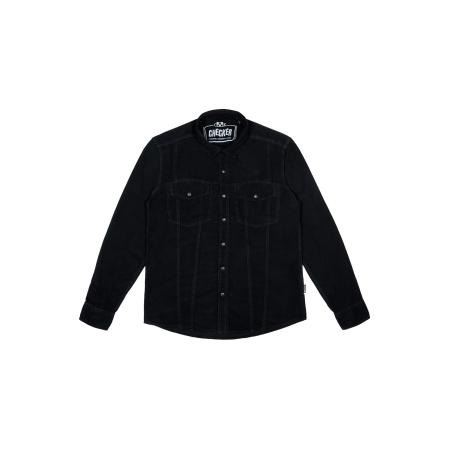 Checker Overhemd Dynasty Cord zwart