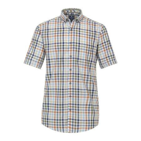 Redmond Casual Overhemd Korte mouw bruin