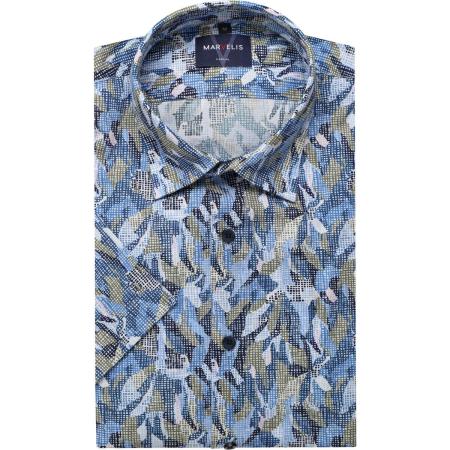 Marvelis Casual Overhemd Korte mouw olijf