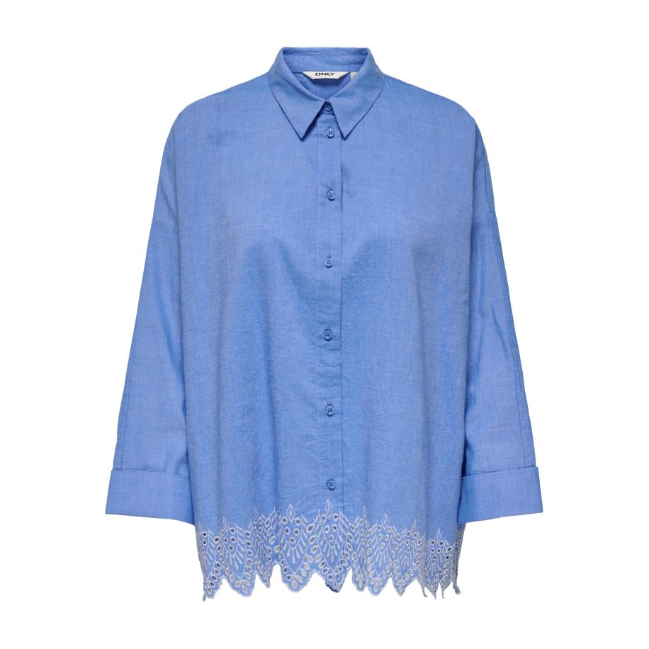 Only ONLY Blouse ONLGRACES TULUM blauw denim -
