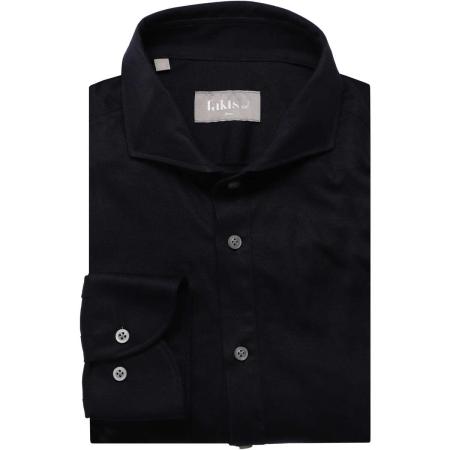 fakts Overhemd Marine, Effen