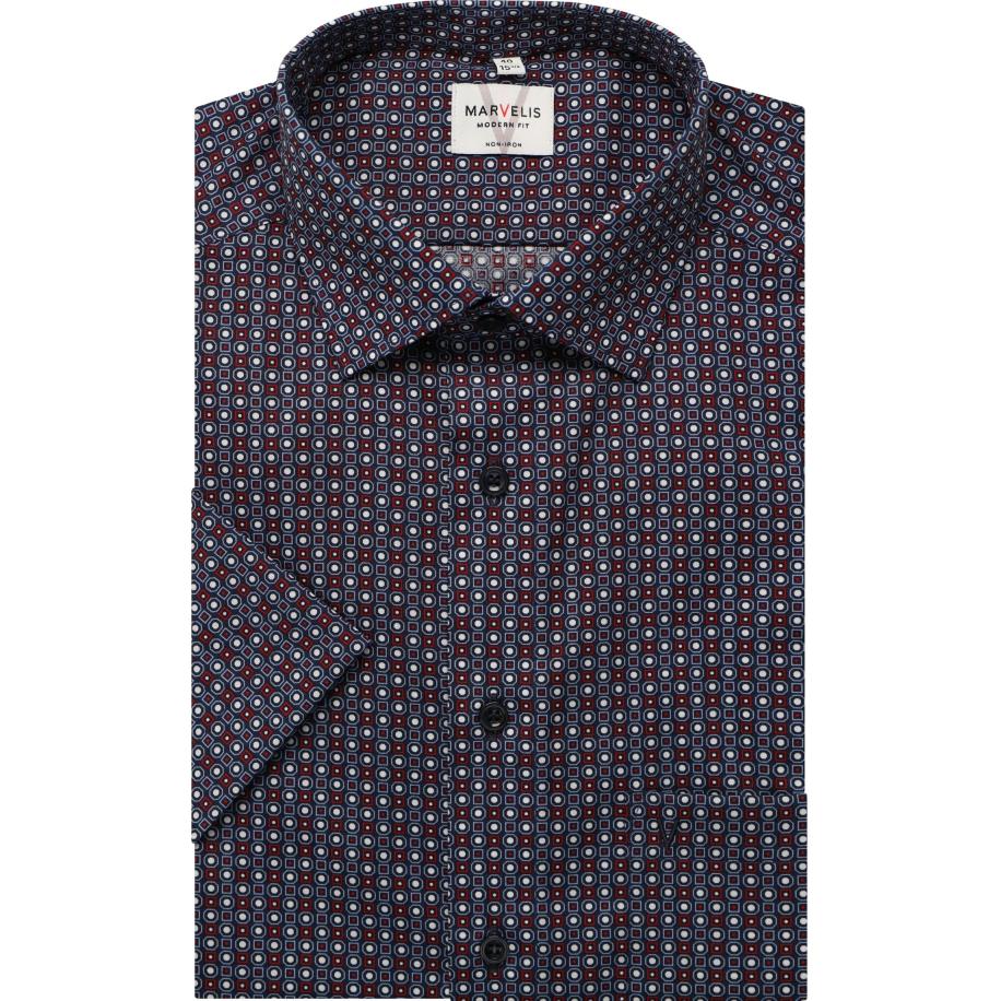 Marvelis Overhemd Korte mouw marine Blauw