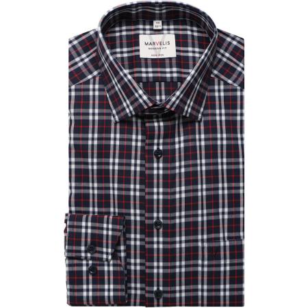 Marvelis Overhemd marine, Ruit