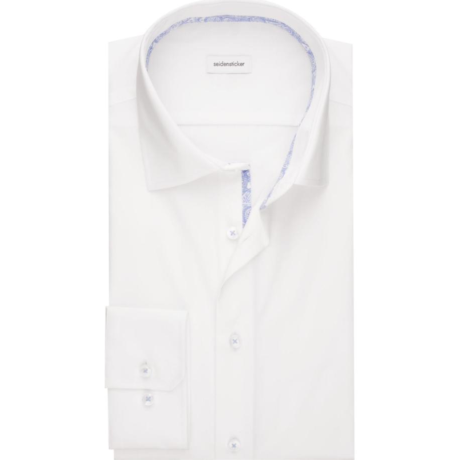 Seidensticker Overhemd wit, Effen Wit