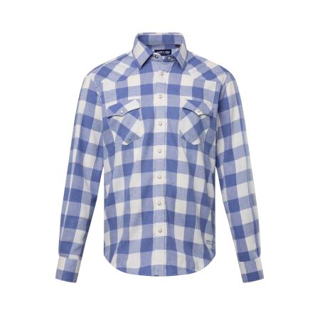 John F. Gee Overhemd blauw / wit