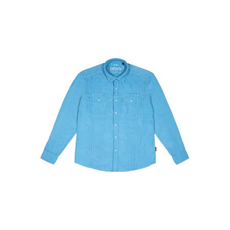 Checker Checker Overhemd Dynasty Cord lichtblauw