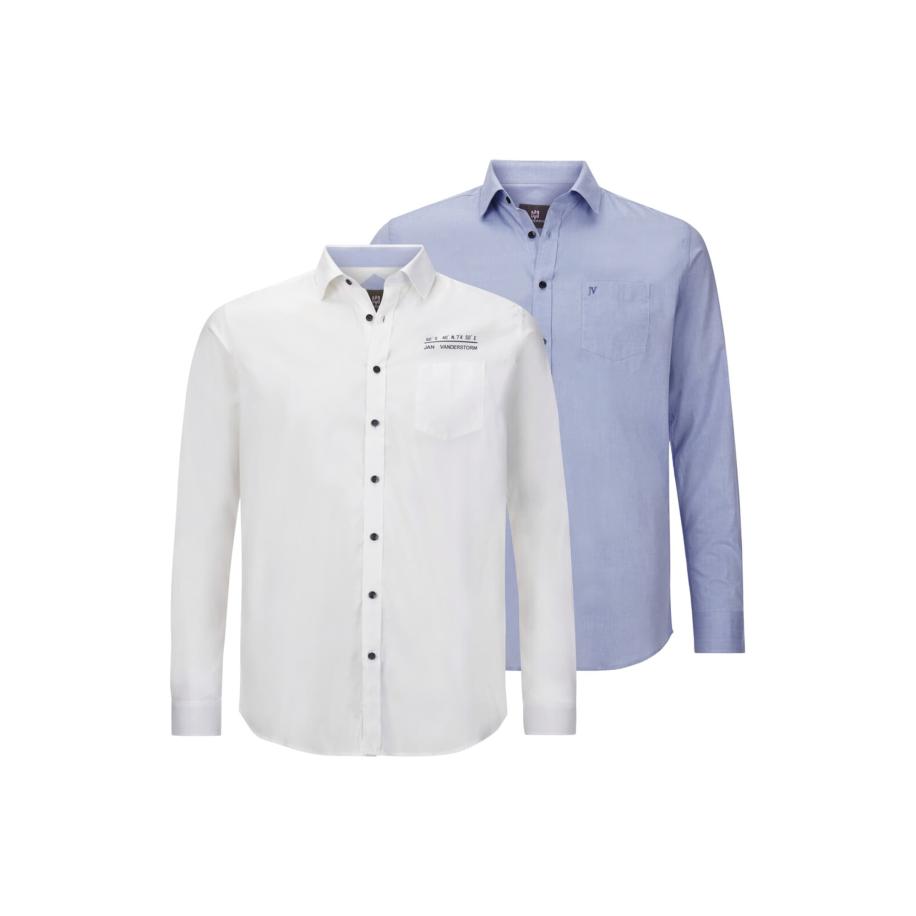 jan vanderstorm Jan Vanderstorm Overhemd Ulfe opaal / wit -