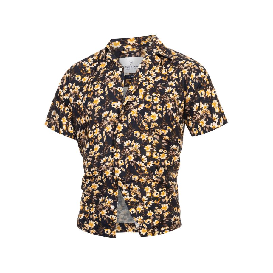 Kronstadt Kronstadt Overhemd Roberson beige / nachtblauw / donkergeel / kaki -