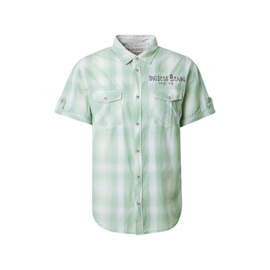 Camp David CAMP DAVID Overhemd pastelgroen / lichtgroen / zwart / wit -