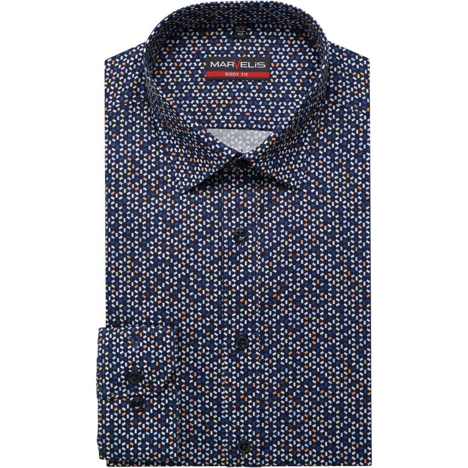 Marvelis Overhemd marine, Bedrukt Multicolor