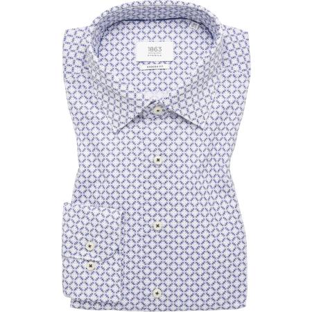 ETERNA 1863 Overhemd marine, Bedrukt