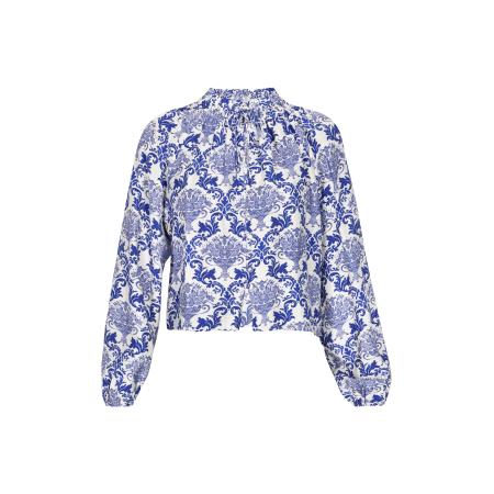 DreiMaster DreiMaster Vintage Blouse Vintage blauw / donkerblauw / wit