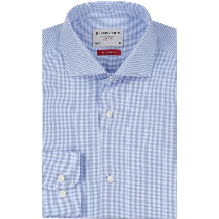 Steppin' Out Overhemd Extra Lange Mouw Ruit Blauw