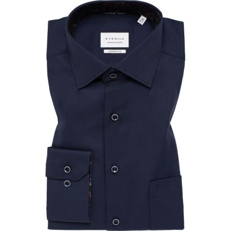 ETERNA Cover Shirt Overhemd marine, Effen