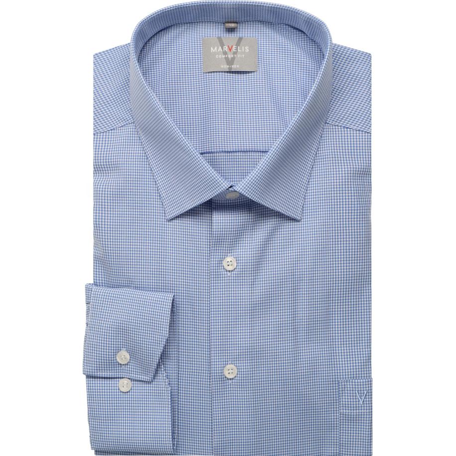 Marvelis Overhemd blauw, Vichy ruit Blauw
