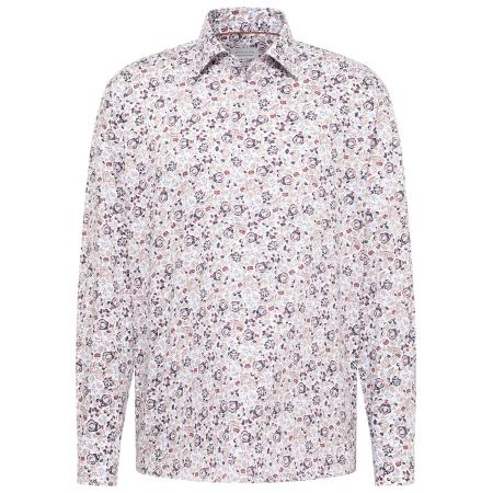 Eterna ETERNA Zakelijk overhemd taupe / rood / zwart / wit