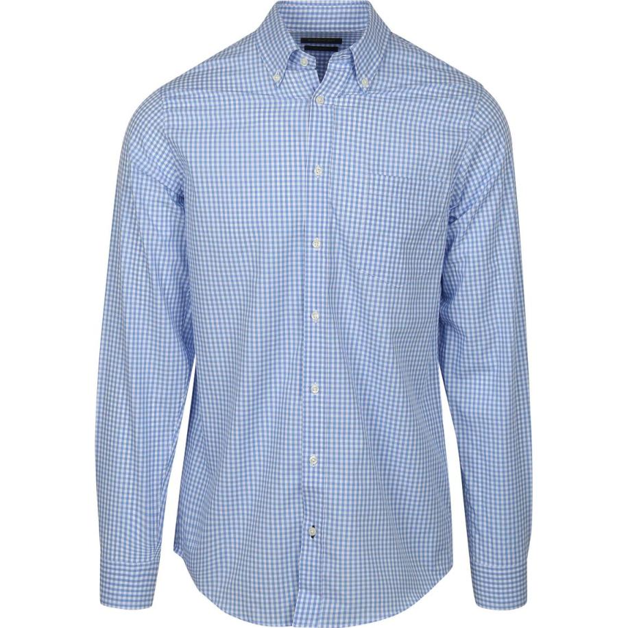 Steppin' Out Overhemd Ruit Lichtblauw Blauw