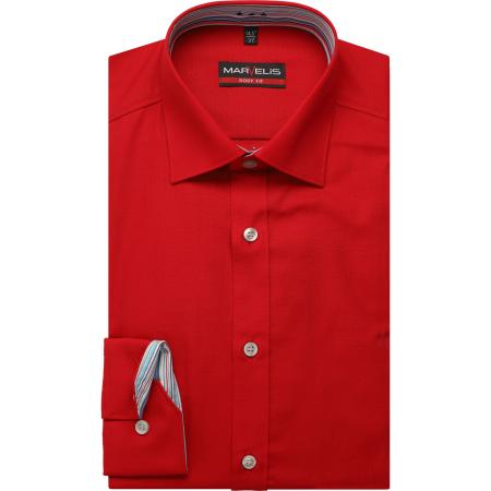 Marvelis Overhemd baksteenrood, Effen